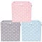 LIFENEY Aufbewahrungsbox 3er Set Sternenmotiv in Grau, Rot & Blau I Spielzeugbox mit Sternen passend für Würfelregale I Aufbewahrungskorb als Accessoire für dein Zuhause | 33x33x33 cm