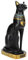 Mumusuki Bastet Statuette, Kunstharz-Ägyptische Katzenstatuette Statue Dekoration Antikes Ägypten Katzenfigur Originelle Geschenkidee Deko Gottheit Skulptur Schwarzgold (Klein)