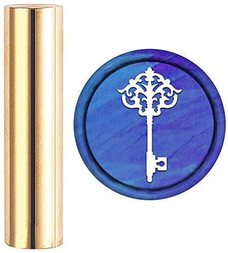 craspire Wachs-Siegel-Stempel Schlüssel-Siegelstempel 15 mm/0.59 Zoll Messing-Säulen-Siegelstempel Für Einladungen, Geburtstagsgeschenke, Scrapbooking-Dekoration