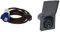 Perel CÂBLE Adaptateur avec FICHE SCHUKO vers Prise CEE - 3 m & as – Schwabe Prise d'alimentation CEE pour Caravanes – 230V / 16A – Prise à 3 Broches avec Couvercle – Utilisation en Extérieur – IP44