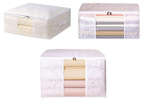 Wzxhew Quilt Kleidung Aufbewahrungsbox Haushalt Sortiertasche Gepäck Steppdecke Kleidung Umzug Verpackung Große Kapazität Tasche Aufbewahrung Schränke (A, Einheitsgröße)
