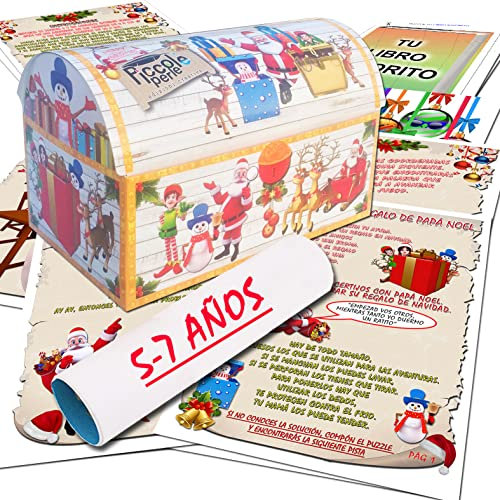 Búsqueda del tesoro de navidad para niños 5-7 años. Juegos de Navidad