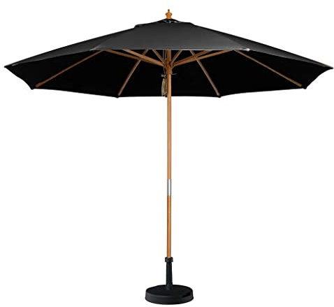 Harbour Lifestyle Kratos 2.5m Wooden Parasol in Black