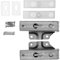 Masterpart Kit de charnières de porte supérieure et inférieure compatible avec réfrigérateurs et congélateurs intégrés type Hettich