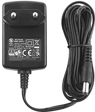 Security-01 AC zu DC 9V 1,5A Netzteil, Stecker 5,5 mm x 2,1 mm, Plug EU, Mittig Positiv, für Heimtrainer