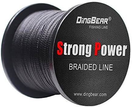 Dingbear 109Yd/100m 135LB/0,60mm Schwarz Geflochtene Angelschnüre, 8 Stränge, superstarker PE-Angeldraht für Salzwasser- und Süßwasserfischen