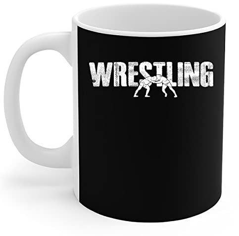 908 Kaffeebecher Keramik Tasse Geschenktasse Lustig Geschenk Weihnachten 330ml Wrestling-Liebhaber – Vintage-Wrestling-Bewegungen, Wrestler-Kämpfe