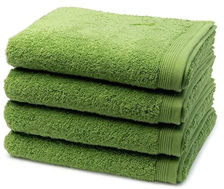 Möve - Superwuschel - 4 X Handtuch - im Set - Baumwolle (50 X 100cm Peridot)