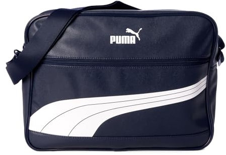 PUMA Unisex – Erwachsene Campus Reporter Retro umhängetasche (navy/white)