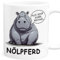 Nölpferd Tasse mit Spruch personalisiert mit Name für Arbeitskollegin Geschenk Arbeitskollege Büro Arbeit Namenstasse Nilpferd Kaffeetasse aus Keramik 330 ml