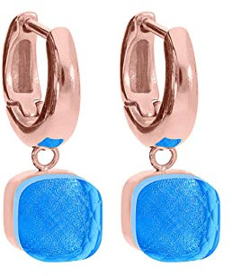 Qudo Firenze Creolen rosegold rose Edelstahl beschichtet (capri)