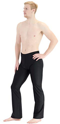ML-Sport24 Herren Jazzpant glänzend Stretch Shiny 80% Polyamid 20% Elasthan, XL, Schwarz