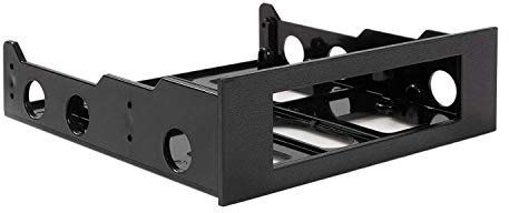 Lanko Adaptador de soporte de bahía frontal para disco duro de 3.5 a 5.25, montaje de dispositivos de 3.5 pulgadas en bahía de 5.25 pulgadas, 348648