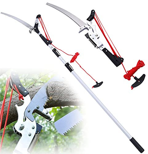 Telescopic Pole Saws 9.8FT/13FT/16.4FT/19.6FT Professional Telescopic Tree Pruner, Heavy Duty Extendable Tree Pruner for Trimming Branches and Leaves,5m/16.4ft