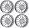 4x AUTEC Felgen Alufelgen LAMERA 8.0x19 ET47 5x112 Hyper Silber kompatibel mit VW Golf VIII Golf VII Passat Touran Golf VI T-Roc Golf V Beetle I