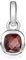 Materia Granat Schmuck Silber 925 Anhänger echt - Roter Edelstein Kettenanhänger KA-248-Granat_ohne Kette