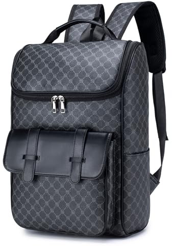 BAGZY Handgepäck Rucksack 40x30x20 Leder Wizzair, Handgepäck 40x30x20 Transavia Wasserdicht Tagesrucksäcke Herren 15, 6 Zoll Laptop Rucksack für Teenager Notebook College Tech Reisen