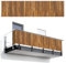 MuchoWow© Sichtschutz/Balkon Einseitig 120x500 cm Groß PVC Terrassen Garten ohne Bohren Wetterfest Gartenzaun Terrasse Balkonschutz Garten Deco Balkonomrandung Latte - Wand - Latte - Holz