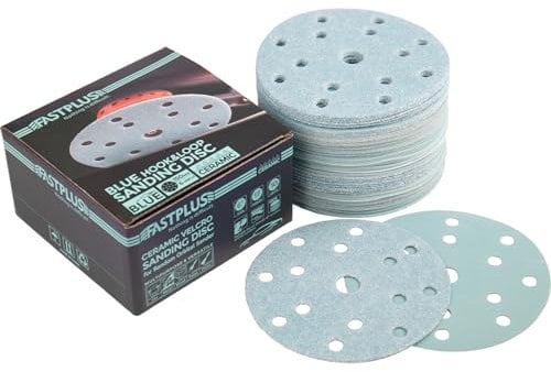 100PCS 150mm Sanding Discs, 6 Inch15 Holes Sanding Disc Pads, 40 Grit Hook and Loop Sanding Disc Professional Orbital Sander Discs for Random Orbital Sander
