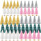 50Pcs Mini Weihnachtsbaum Tannenbaum Künstlicher Christbaum Tisch Tannenbaum Klein Miniatur Tanne mit Schnee-Effek Glitzer Rosa Gold Weiß Silver Blau Weihnachtsdeko Weihnachten Tischdeko Basteln