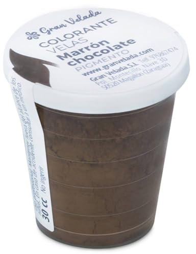 Colorante en Polvo Marrón Chocolate para Velas | Pigmento para velas, No Migra ni Obstruye la Mecha | Colores Vivos y Duraderos | Uso Profesional | 1000 cc
