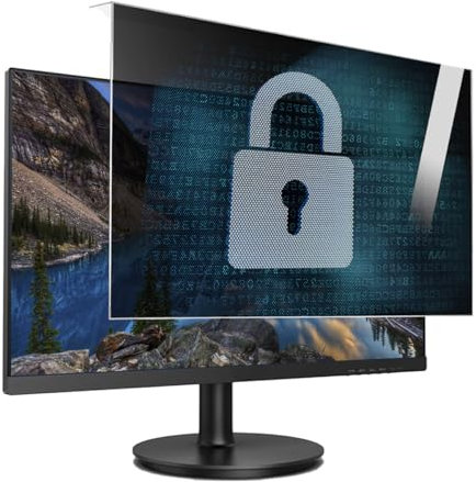HSSMEUR 18-32 Inch Removable Computer Privacy Screen Filter,Hanging Widescreen Monitor Privacy Shield (23/24in 540x340mm)