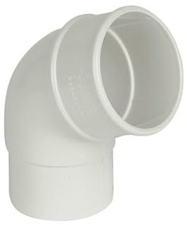 68mm Round Gutter Pipe 112 Degree Offset Bend| DownPipe Fittings White- Pack of 2