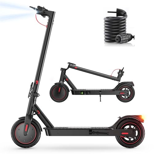 8.5 Patinete Electrico Plegable con Candado para Adolescentes Y Adultos, Motor de 35O, Autonomía 30KM, MAX 25 KM/H, 187.2WH Batería, Carga 100-120KG, Frenado Dual, 3 Modos De Elocidad