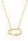 KOOUNUATA 18K Gold Sicherheitsnadel Anhänger Halskette Paperclip Kette Choker Zarte CZ Pavé Schraubverschluss Lagen Schmuck für Damen