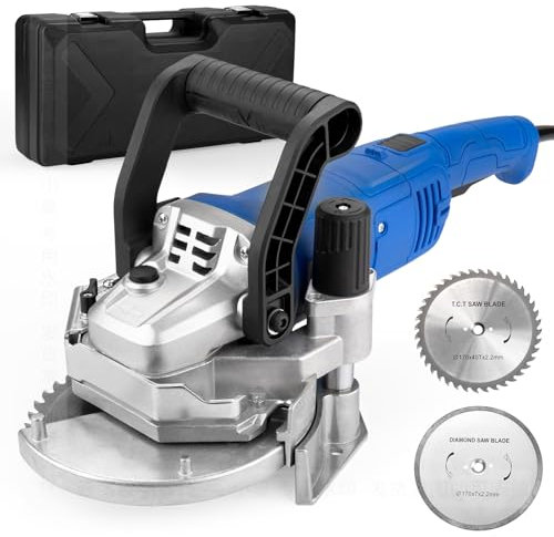 igooo Heavy-Duty Undercut Saw Jamb Saw Kit 1800W 230V 50Hz, with Two 6.5 Alloy Blade for Wood, 13ft Cord, Model EUS1800E