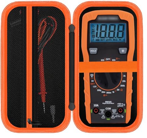 HESPLUS Hard Storage Case for Klein Tools MM400 / MM325 / MM300 Digital Multimeter, Multimeter Case for Klein Tools 69149P Electrical Test Kit, Voltage Tester EVA Hard Carrying Case, Black (Case Only)
