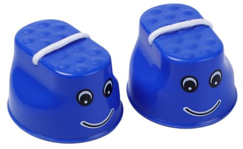 Veesper 2pcs Plastik Walk Stelzen Kinder Springen Balance Training Spielzeug Topfstöcke Stelzen blau