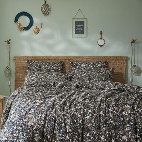 Housse de Couette 200x200 cm Gaze de Coton Nora Minuit