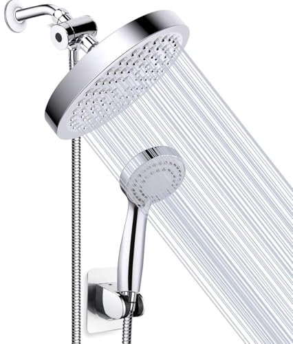 7JI Sistemas de ducha, Sistemas de ducha sin grifería, Sistemas de ducha empotrados, Teleduchas con 3 tipos de chorro, Mangueras de acero inoxidable, Duchas y teleduchas, ABS, cromada