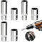 1/4-Inch Drive 10mm Socket 6PCS Deep and Shallow Impact Sockets Set 6 Point Metric Design Full Polishing Chrome for Car Repair Mechanical Maintenance Home Use