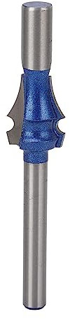 Tungstenstahl Router Bit 1 /4 Shank R2 | Hochhärte Holzfräsenschneider für DIY / Holzbearbeitung | Carbid -Tipp mit blauer Beschichtung, ohne Gegenreaktionsdesign