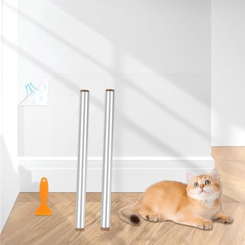 Qiimenguer 2 Rollen Antistatische Wandschutzfolie selbstklebend, 30 × 200 cm Pro Rolle, Klebefolie Möbel für Wände, Küchen, Tische, Türen auf Tischfolie Transparent