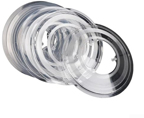 Fahrradkassetten-Speichenschutzscheibe, 135 mm, transparenter ABS-Kunststoff, Schwungradschutzabdeckung, mit 55 mm Mittelloch, für Mountainbikes, Rennräder (6 Stück)