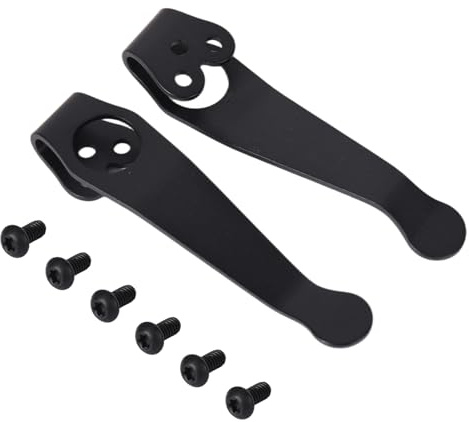 2 Stk Deep Carry Taschenclips für Spyderco, 6Al-4V Titanlegierung Ersatzmesserclip mit Schrauben Kompatibel mit Spyderco
