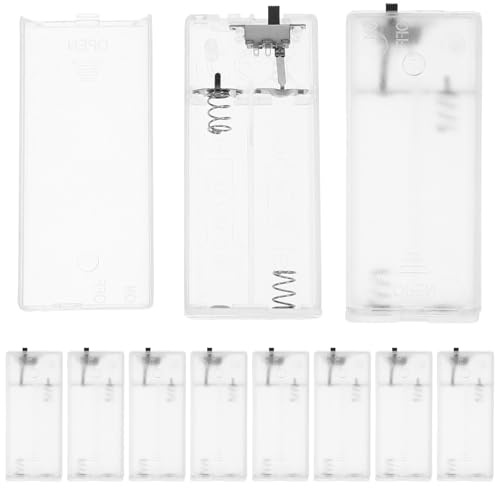 PartyKindom 10pcs Plastic Battery Holders for Aa Batteries with Universal Compatibility and Easy Attachment Suitable for Indoor and Outdoor String Lights