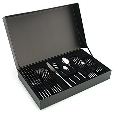 Juego de cubiertos en acero inoxidable (24 piezas) Siena, 6 cucharas, 6 tenedores, 6 cuchillos, 6 cucharas de postre