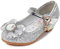 FStory&Winyee Bambino Congelato Principessa per Bambina Elsa Frozen Paillettes Scarpe Costume Ballerine Ballo Adatte per Feste Cerimonia Nozze Natale Cerimonia Carnevale Halloween,Argento,24