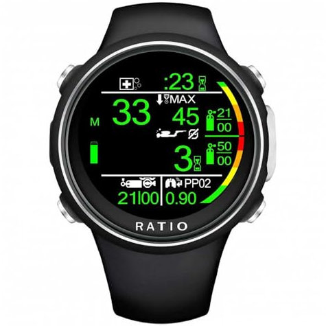 Ratio Computers iDive Color Easy Dive Watch Computer, schwarz