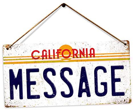 Personalised American Number Plates - Custom California v2 – Holes and Twine | Printed Metal Wall Sign Plaque Show Plate