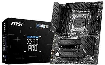MSI Scheda madre MSI X299 PRO ATX, LGA2066, DDR4, Dual LAN, USB 3.2 Gen2, Type-C, M.2, Intel Core X-Series.