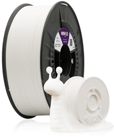 WINKLE PLA HD Filament 1.75mm Eisweiß, 300g Spule, 3D Drucker Filament Kompatibel mit FDM Druckern, 3D-Druckmaterialien, Maßgenauigkeit +/- 0.05mm, Bioabbaubar Leicht zu Bedrucken