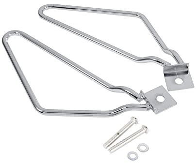 Satteltaschenhalterung, 2x Motorrad Satteltaschenhalterung Halterung Schwarz für XL883/1200 HD1450/1584(Silber) für satteltaschen halterung motorrad satteltaschenhalter motorrad