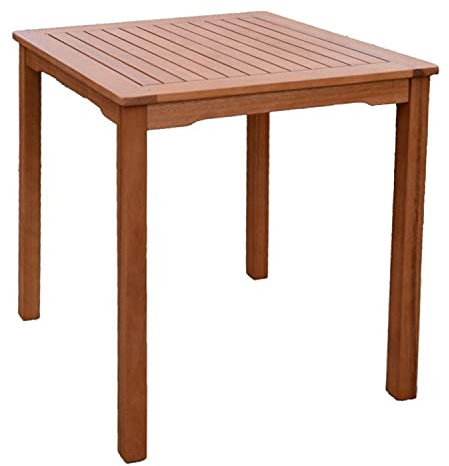 Gartentisch Holztisch 70x70cm Tisch Eukalyptus Holz Gartenmöbel Terrassenmöbel Balkontisch