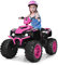 COSTWAY 12V Elektro Kinderquad mit Scheinwerfer, Mini Elektroquad mit Musik & Hupe, 4 Räder Kinder Quad 2,8-5 km/h, Kindermotorrad, Kinderauto, Elektroauto für Kinder ab 3 Jahren (Rosa)