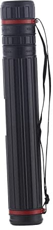 Harilla Schwarzes Dokumentenposter-Aufbewahrungsrohr mit Trageriemen 18'' bis 28'' mit Deckel Tragetasche Halter für Flipchart-Scroll-